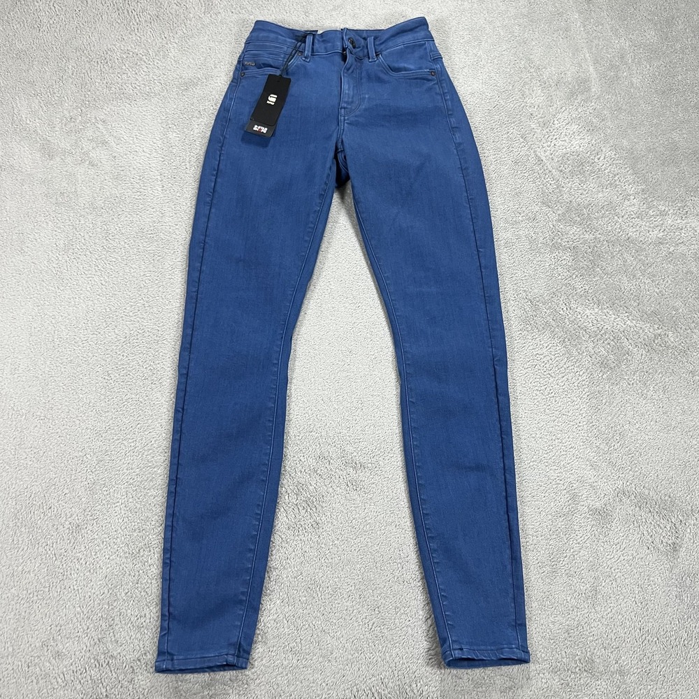G-Star Raw Jeans Womens 25x30 Blue Denim Shape High Super Skinny Stretch